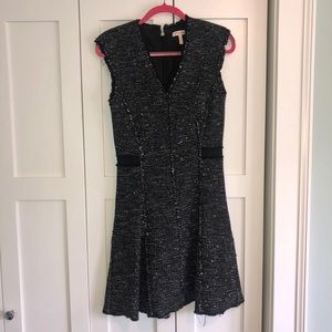 REBECCA TAYLOR v neck black dress